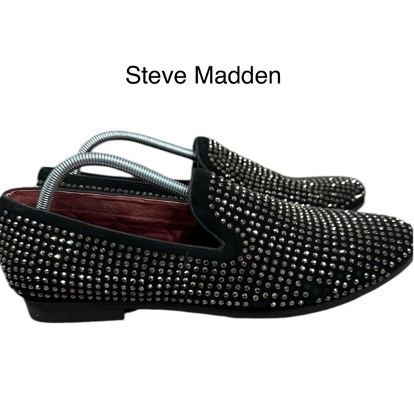 Steve Madden Other - CAVIARR RHINESTONE Leather Slip On Loafers by Steve Madden for Men, Size 12.